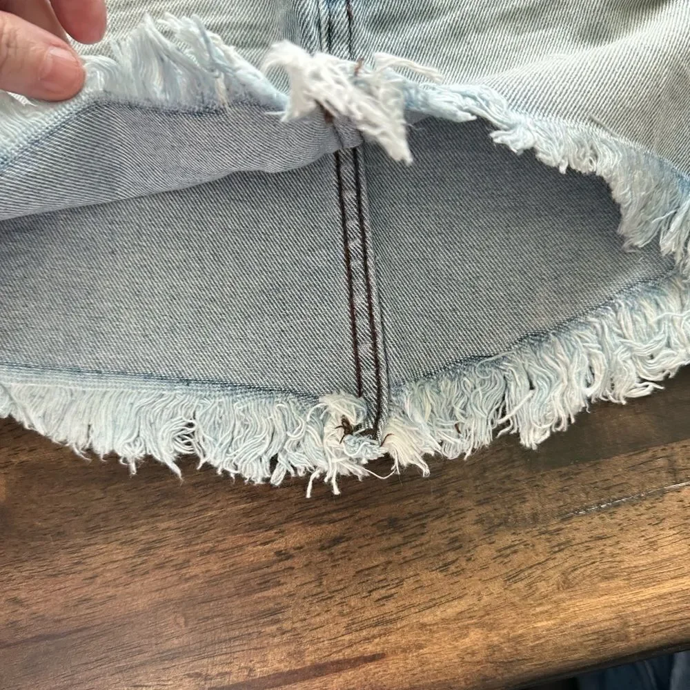 NWT - ONE TEASPOON - Girls High Waisted Mini Skirt - Size 7-8- Antique Denim